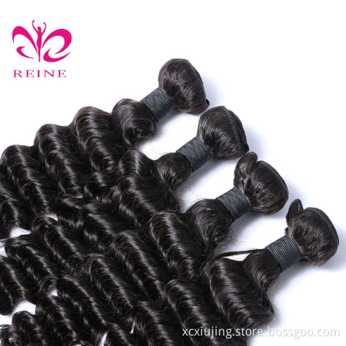 Cuticle Aligned Hair 10A Raw  Hair Bundle,Unprocessed Wholesale Indian Remy Deep wave